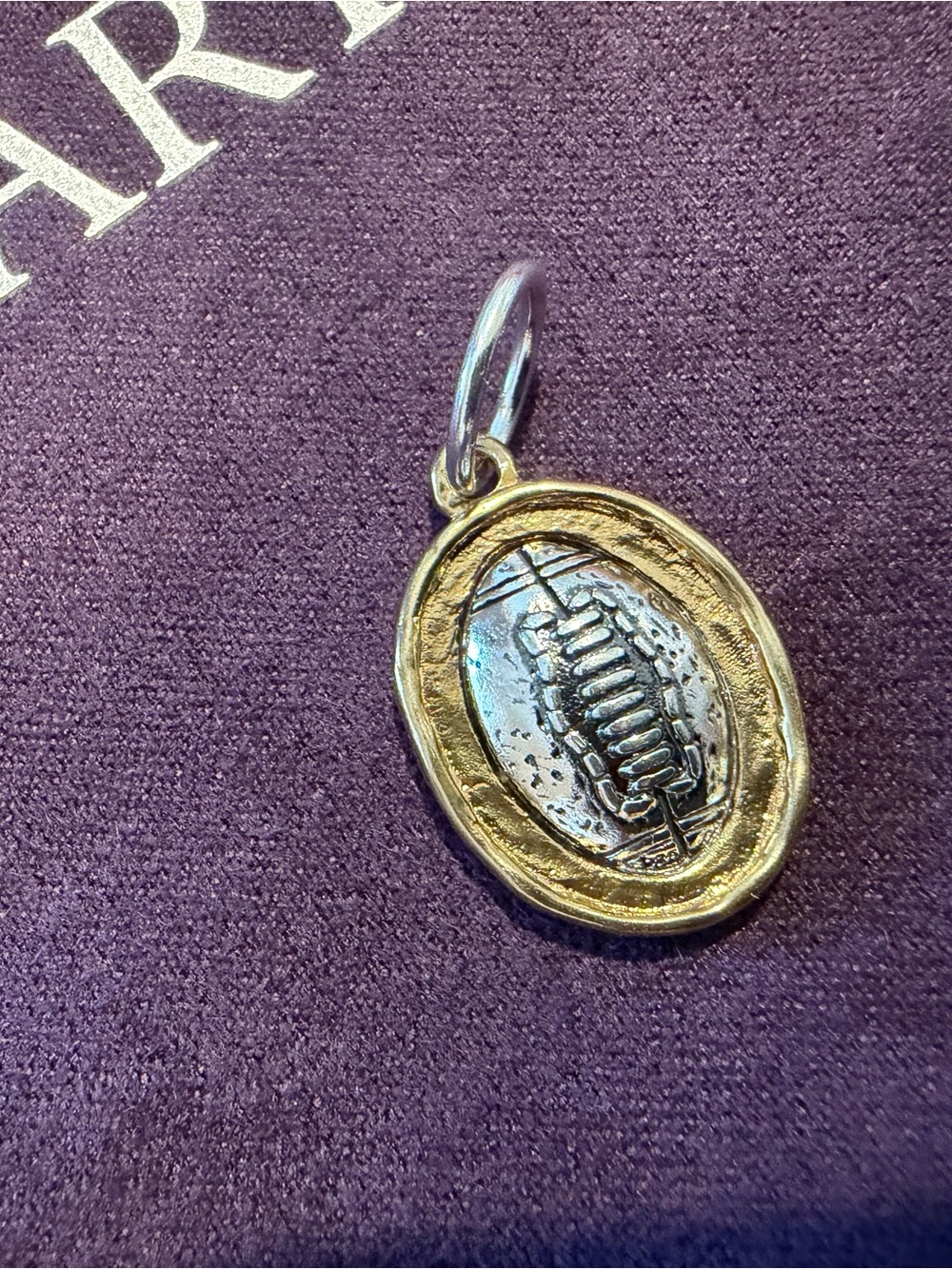 Grace & Heart G&H FOOTBALL Charm Jewelry REFUSE TO LOSE Sports NEW Pendant